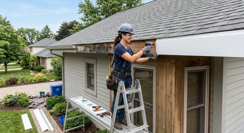 Aluminum Fascia Repair Service